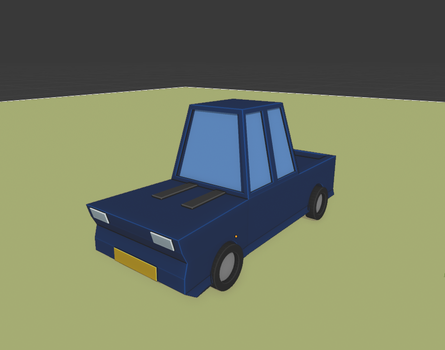 Blue low poly car preview image 1